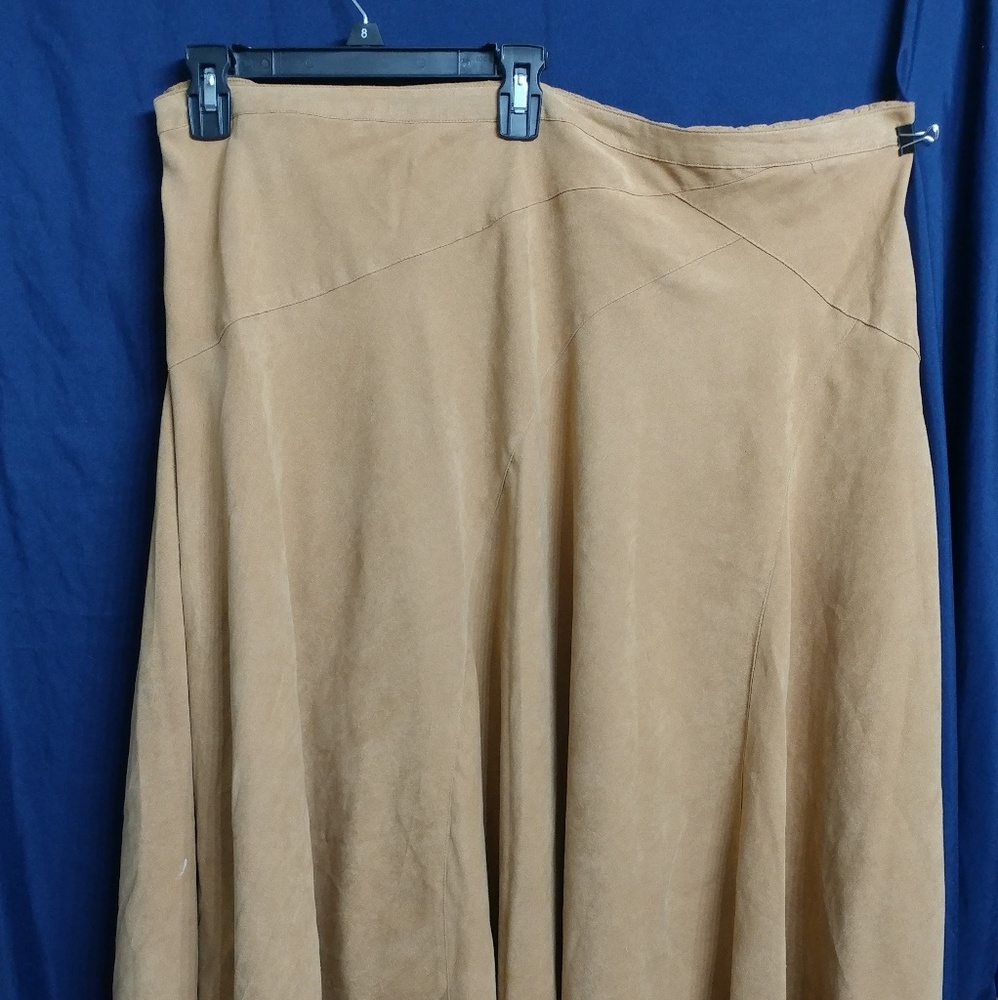 Suade like, knee length skirt